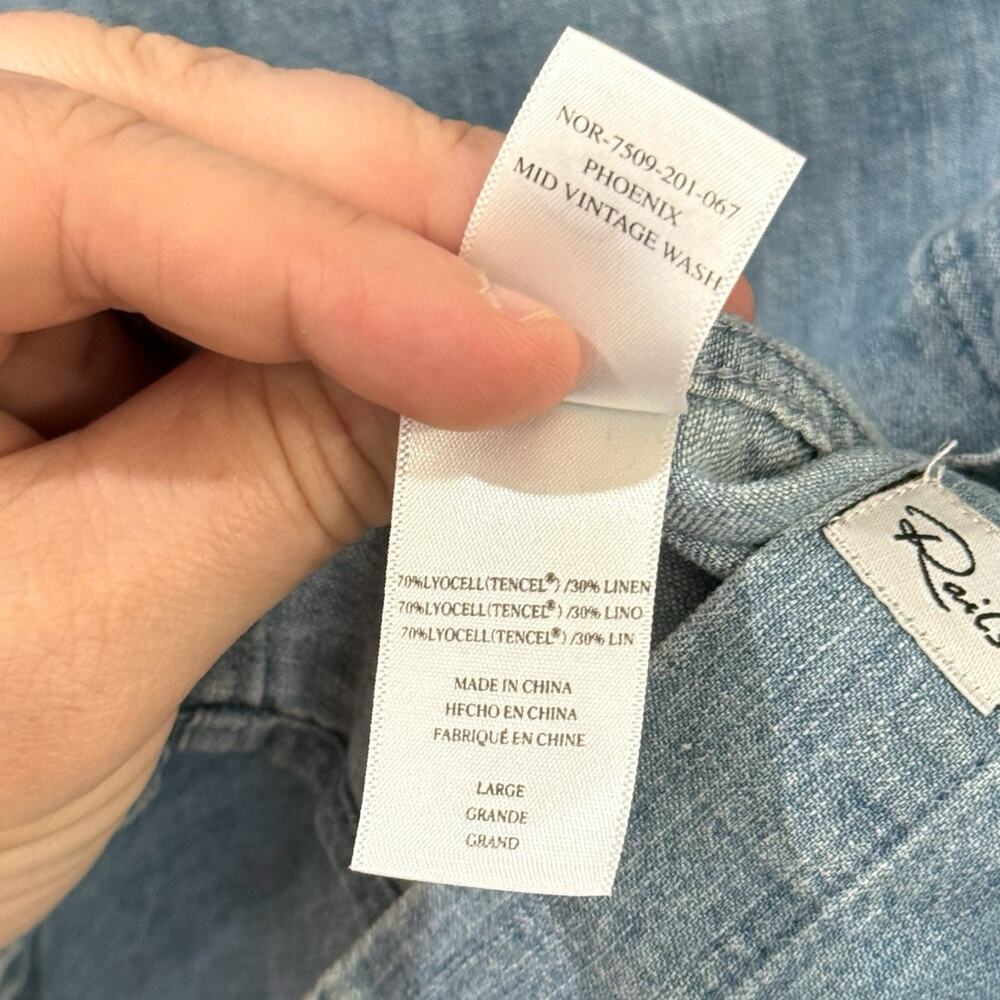 Rails Phoenix Aztec Embroidered Chambray Denim Bu… - image 5